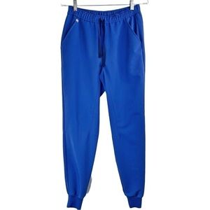 FIGS Unisex Bright Blue New School Designer Scrubs w Elastic Waist Size S